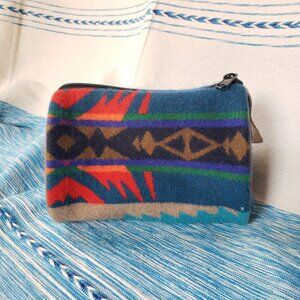 VINTAGE Pendleton Bag Multicolor Toiletries Cosmetics High Grade Western Wear